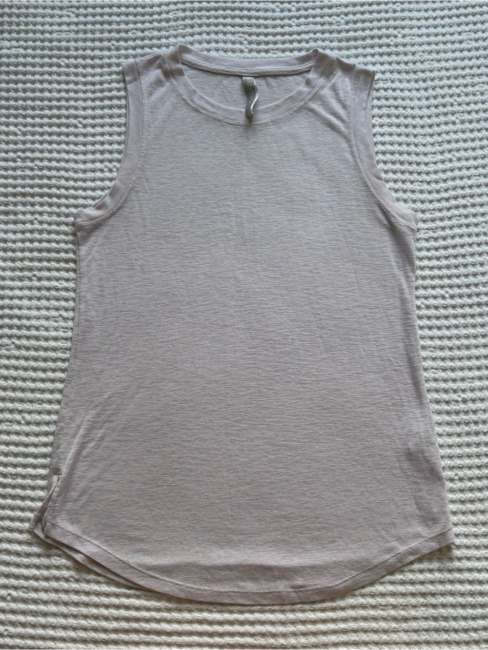 Athleta Breezy Tank Lightweight Slub Modal Long Length Gray Purple Size S
